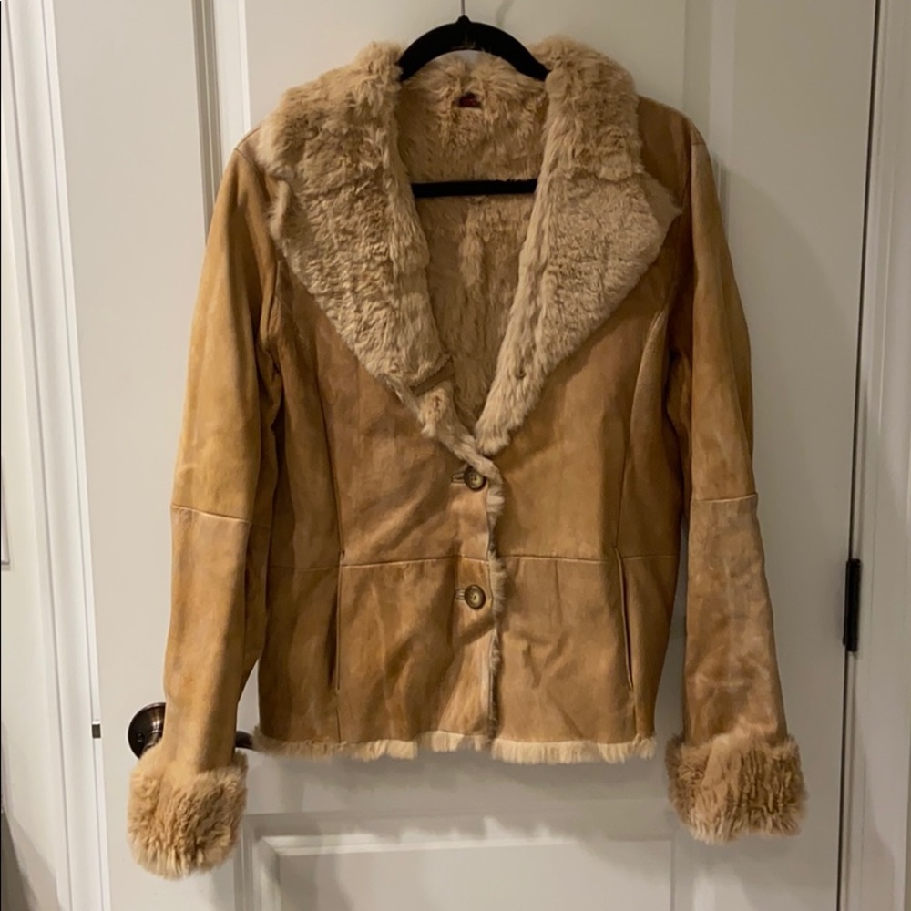 Leather & Rabbit Fur Jacket - image 1